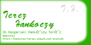 terez hankoczy business card